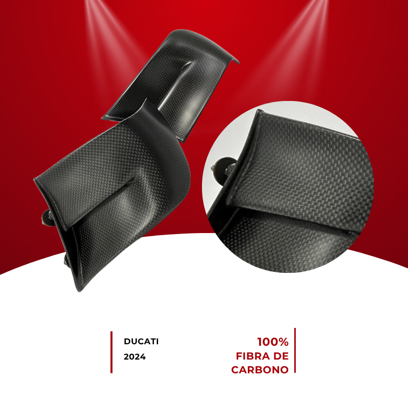 Alerones Ducati Panigale V4 2024 100% fibra de carbono.